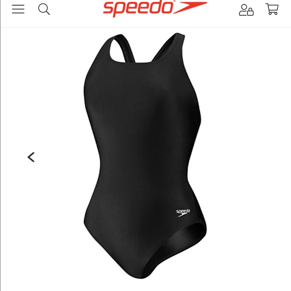 Speedo Women's Classic Black One Piece Swimsuit - Picture 3 of 7